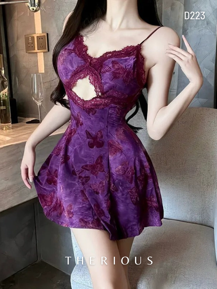 Brenda Floral Dress Lingerie D223 [Ready Stock]