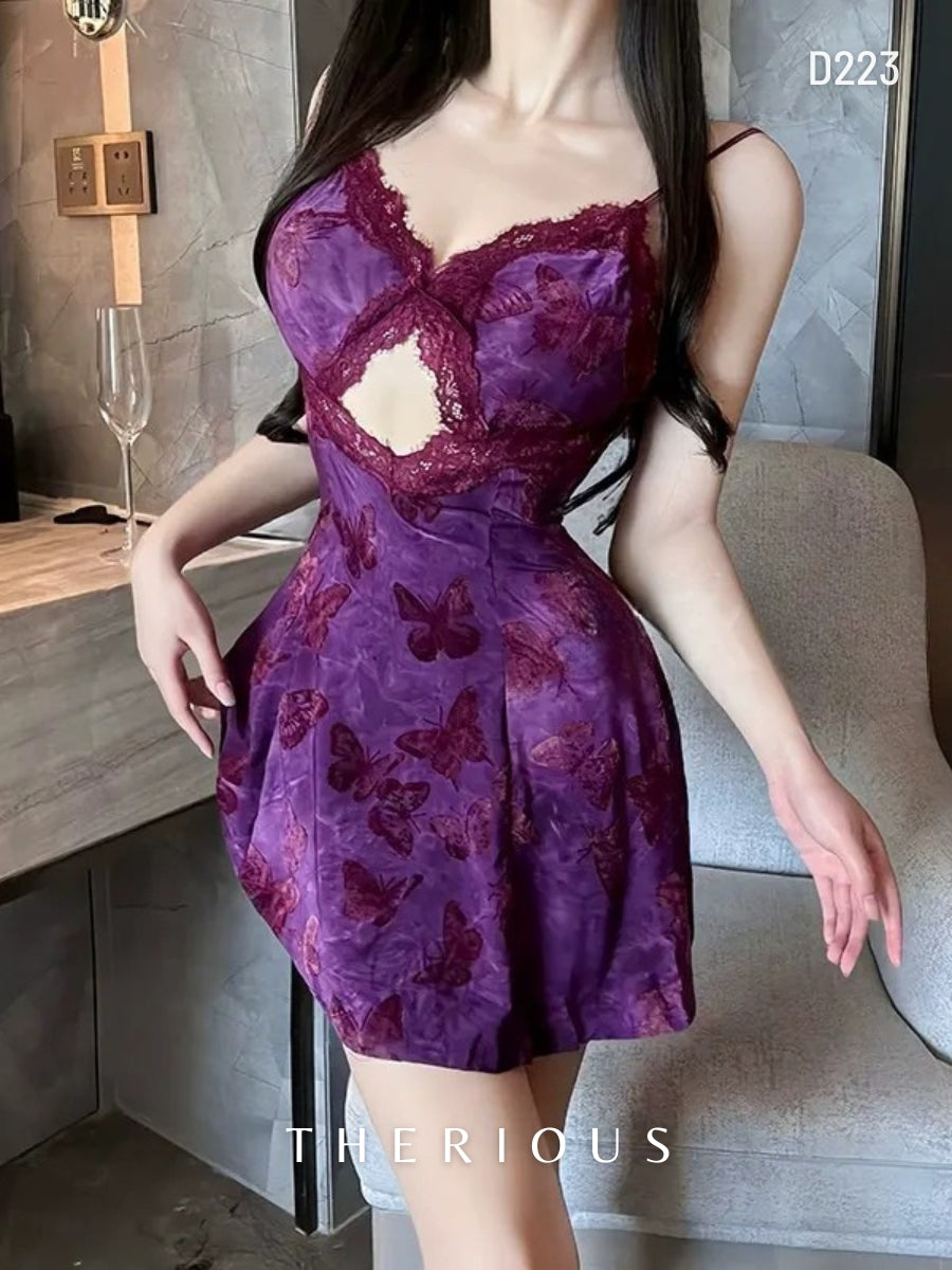 Brenda Floral Dress Lingerie D223 [Ready Stock]
