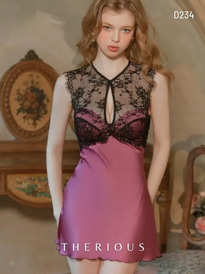 Brenda Satin Dress Lingerie D234 [Ready Stock]