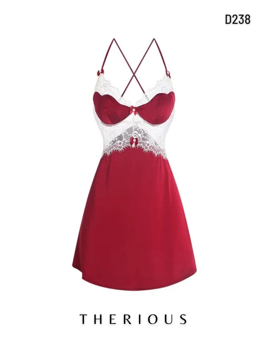 Brenda Satin Dress Lingerie D238 [Ready Stock]
