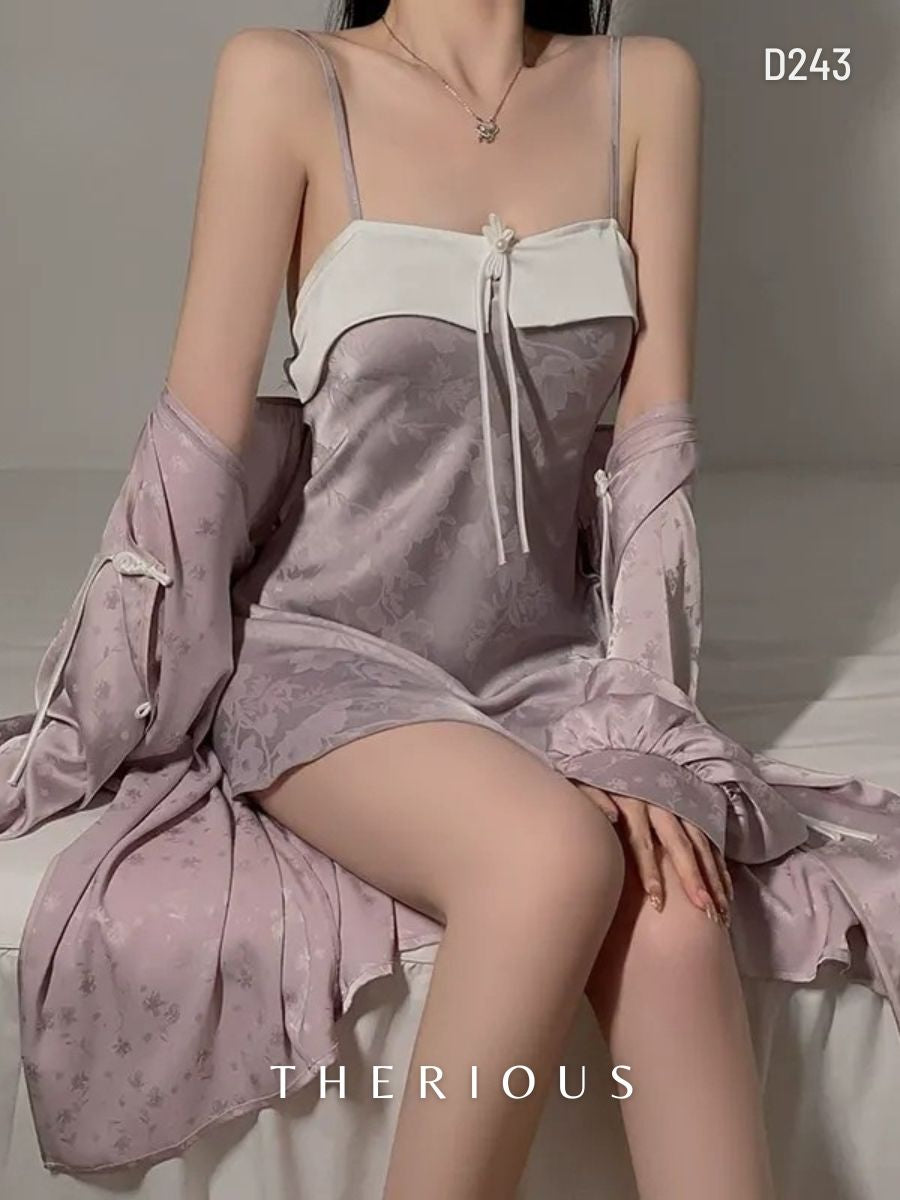 Noa Floral Dress Lingerie D243 [Ready Stock]