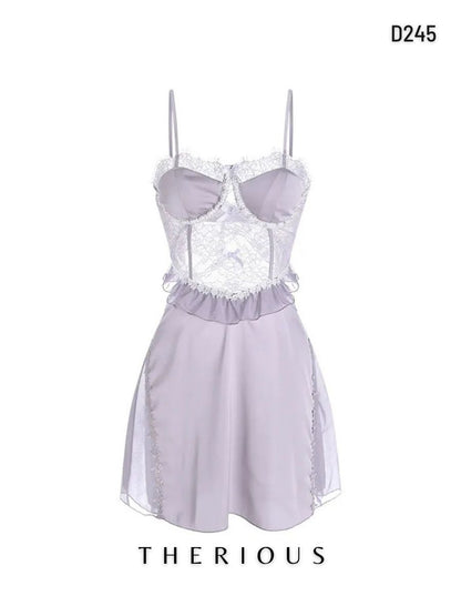Noa Satin Dress Lingerie D245 [Ready Stock]