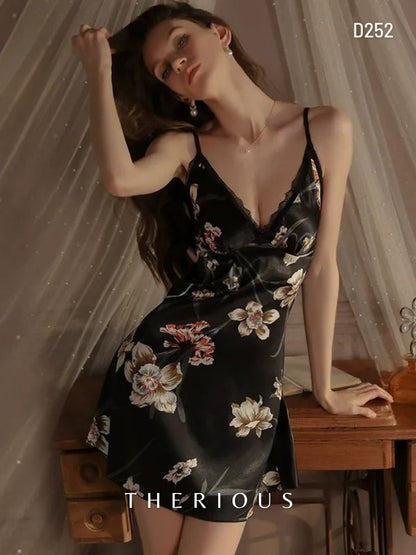 Noa Floral Dress Lingerie D252 [Ready Stock]