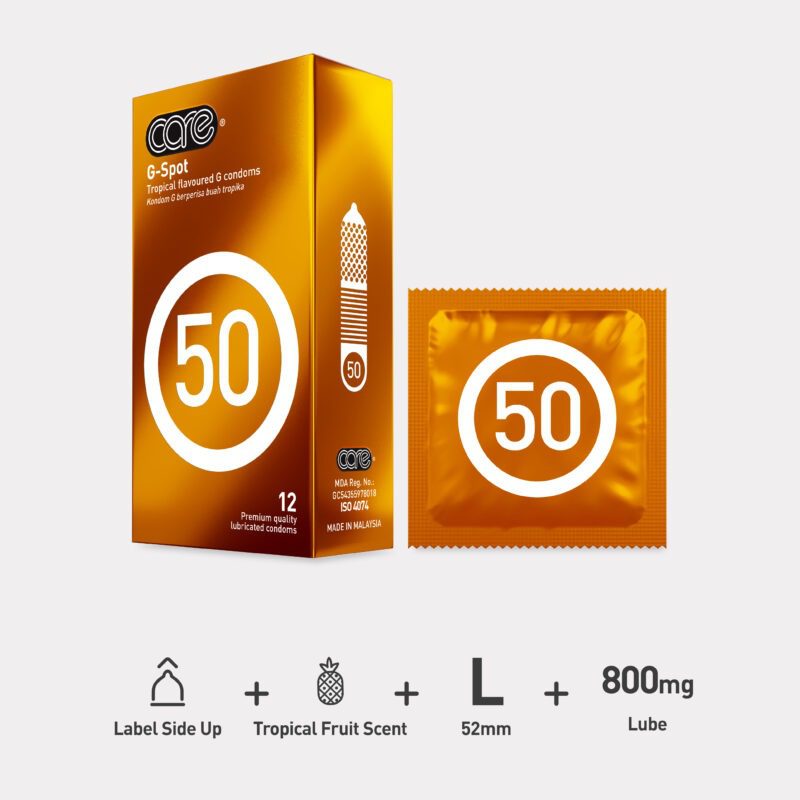 Care 50 G-Spot 12's Condom [Ready Stock]