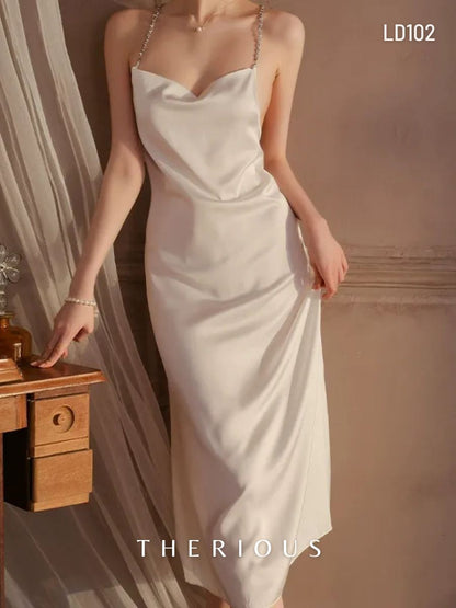 Jayla Pearl Long Dress Lingerie LD102 [Ready Stock]