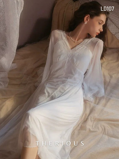 Willow Tulle Long Dress Lingerie LD107 [Ready Stock]