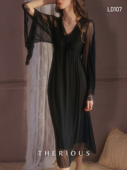 Willow Tulle Long Dress Lingerie LD107 [Ready Stock]