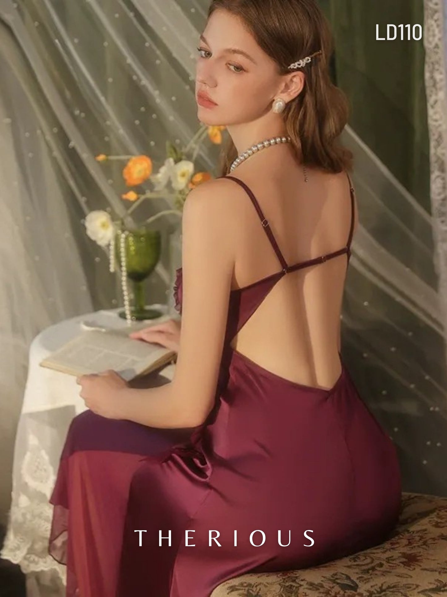 Tamia Long Dress Lingerie LD110 [Ready Stock]