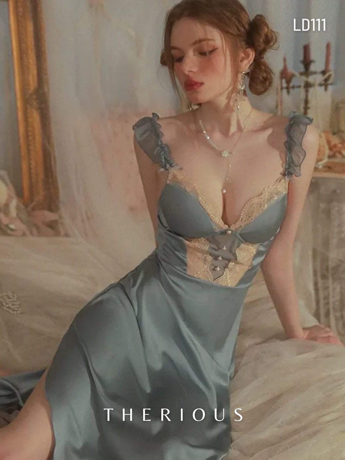 Tamia Long Dress Lingerie LD111 [Ready Stock]