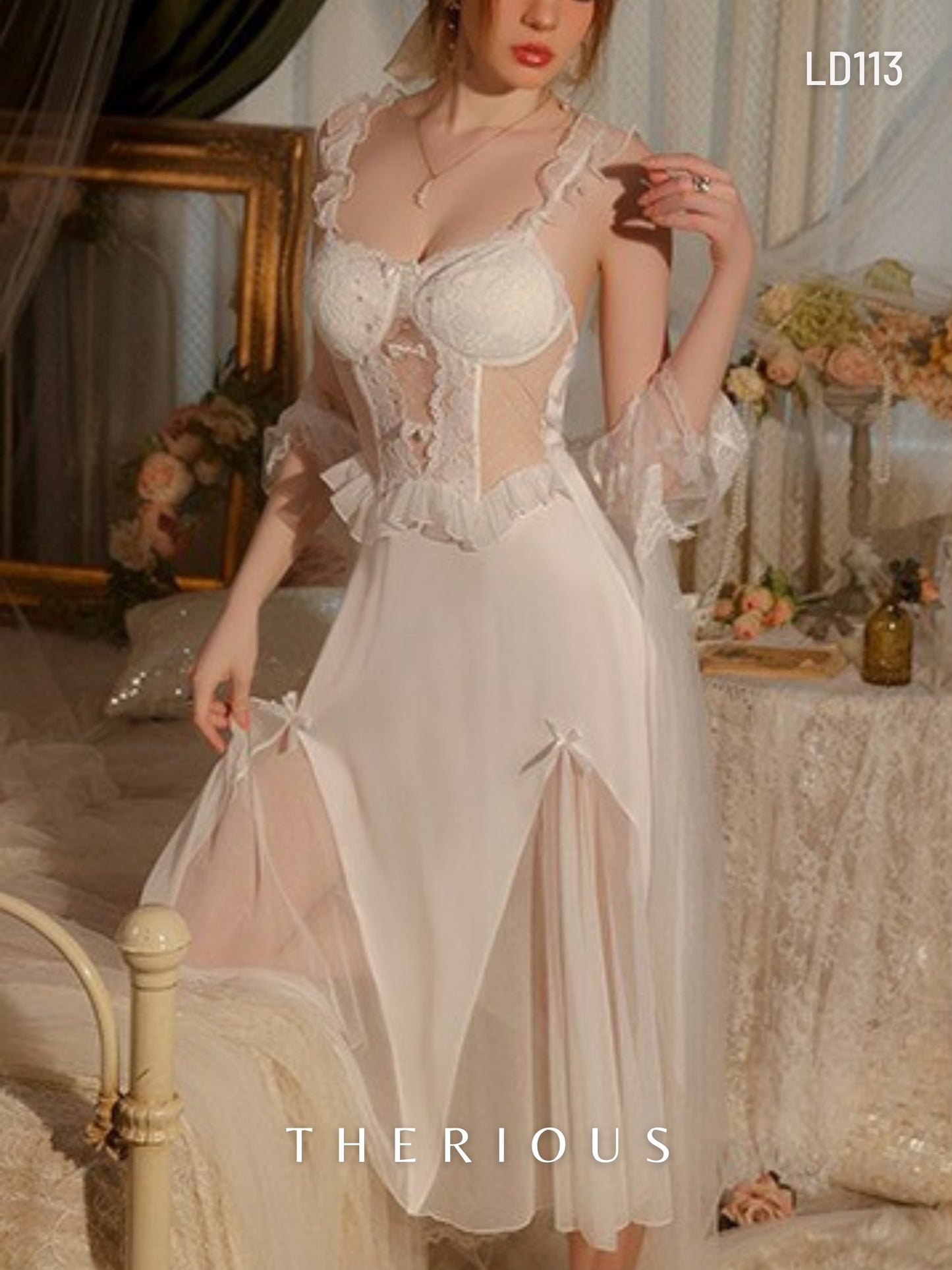 Tamia Long Dress Lingerie LD113 [Ready Stock]