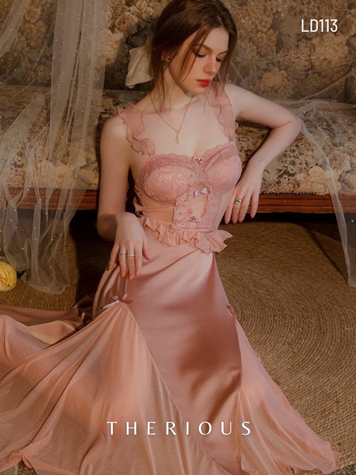 Tamia Long Dress Lingerie LD113 [Ready Stock]