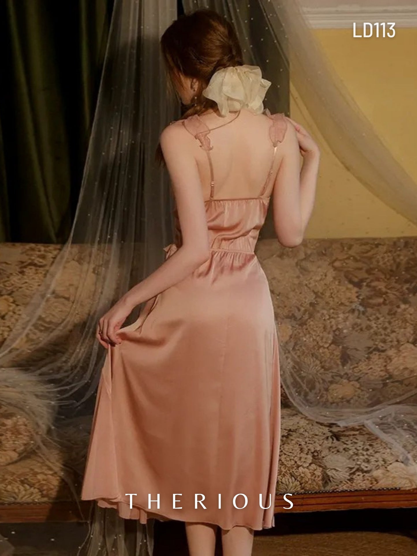 Tamia Long Dress Lingerie LD113 [Ready Stock]