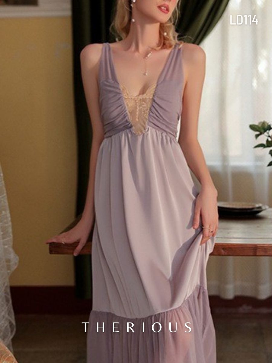 Noa Long Dress Lingerie LD114 [Ready Stock]