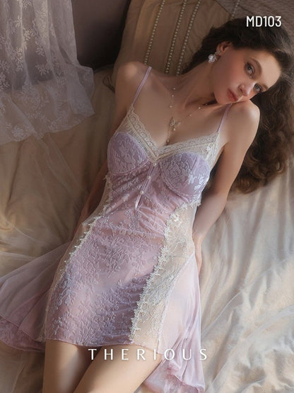 PREMIUM Floral Dress Lingerie MD103 [Ready Stock] [Got Plus Size]