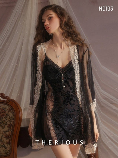 PREMIUM Floral Dress Lingerie MD103 [Ready Stock] [Got Plus Size]