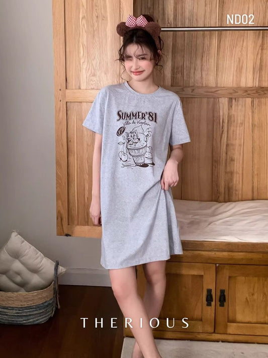 Rose Cotton Sleep Dress ND02 [Preorder]