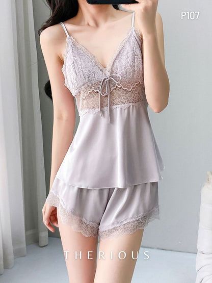 Willow Lace Pants Set Lingerie P107 [Preorder]