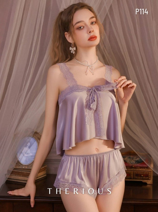 Rynlee Lace Pants Set Lingerie P114 [Ready Stock]
