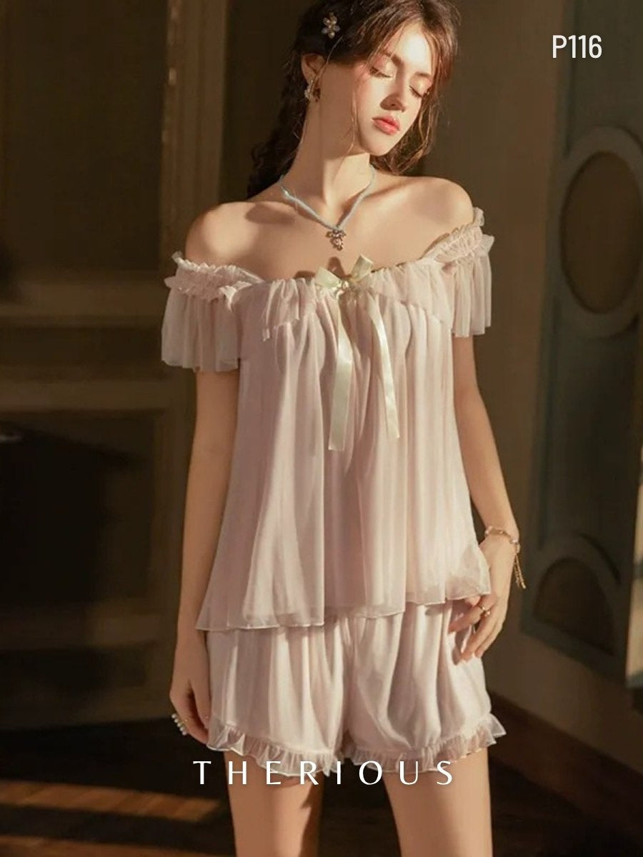 Rynlee Tulle Pants Set Lingerie P116 [Ready Stock]