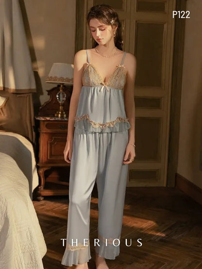 Tamia Long Pants Set Lingerie P122 [Ready Stock]