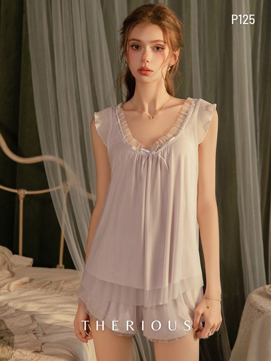 Noa Tulle Pants Set Lingerie P125 [Ready Stock]
