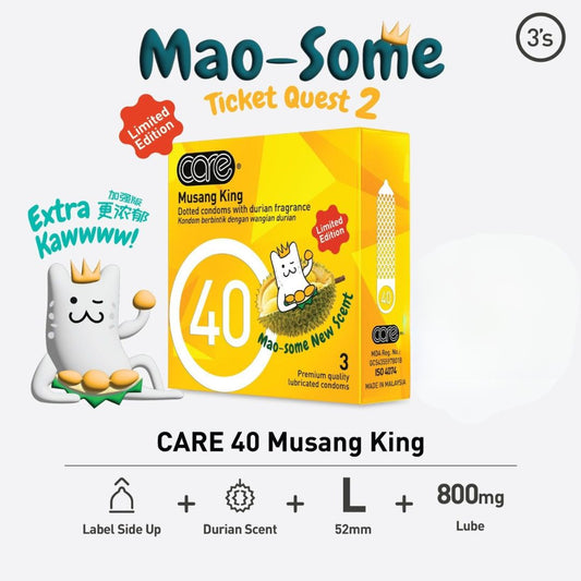 Care 40 Musang King 3’S Condom [Ready Stock]