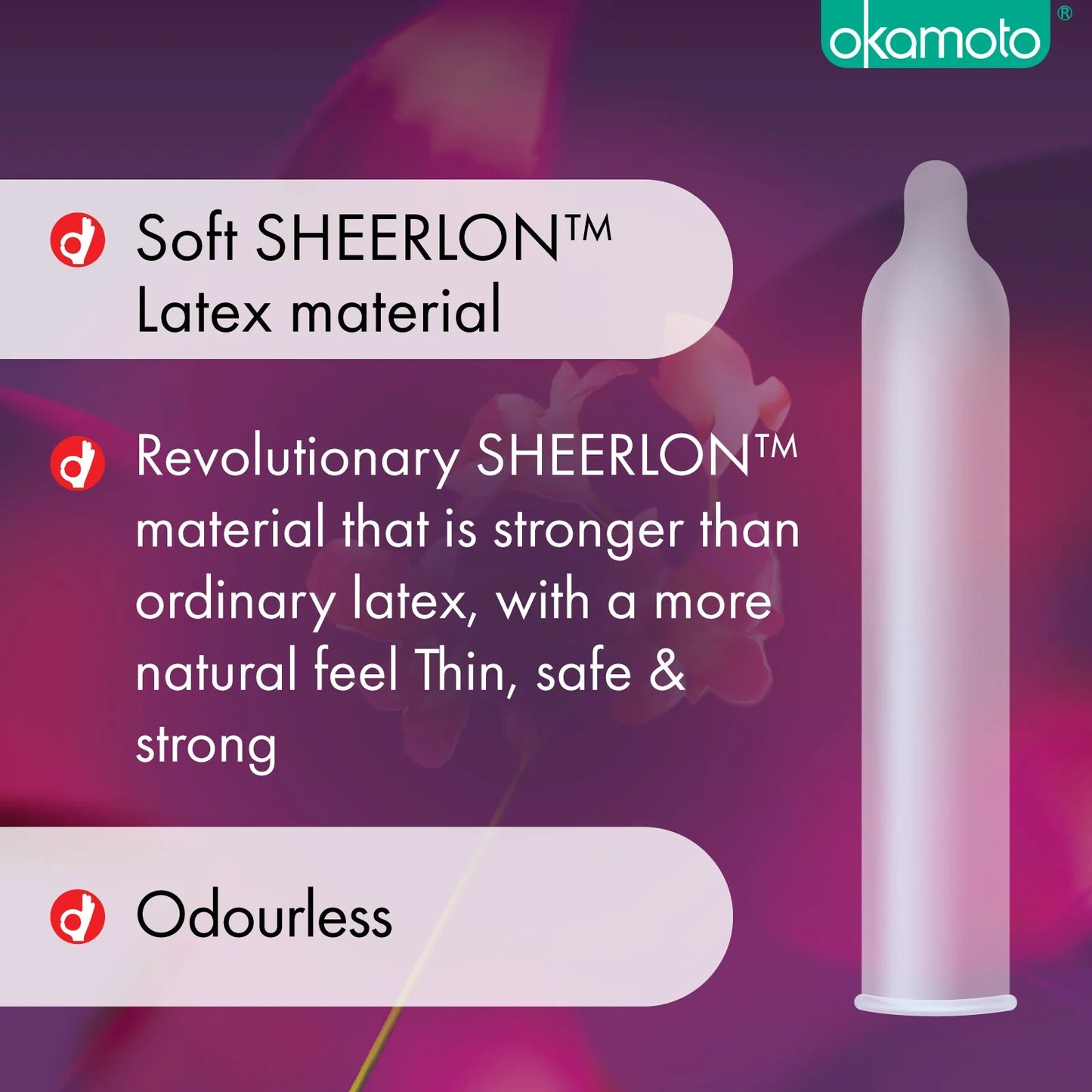 Okamoto Orchid Condom in 12 packs [Ready Stock]